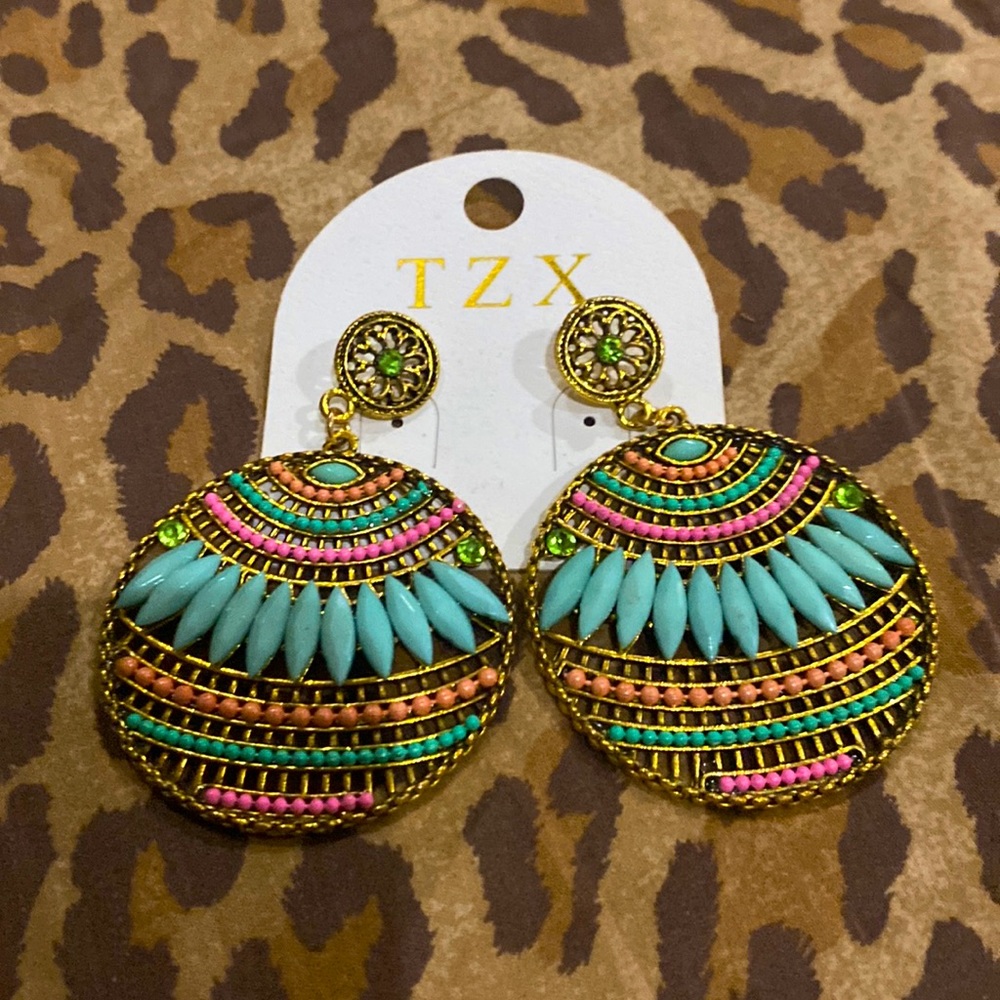 Pretty Multicolored Dangle Earrings